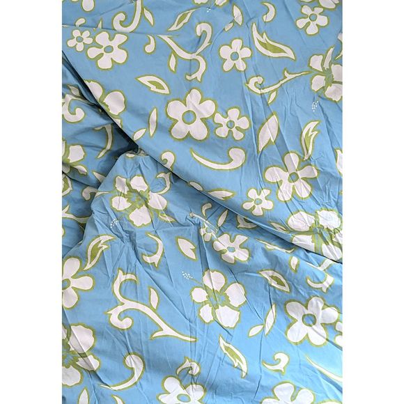 Pottery Barn Kids reversible queen duvet cover colorful stripes floral cotton - Picture 3 of 8